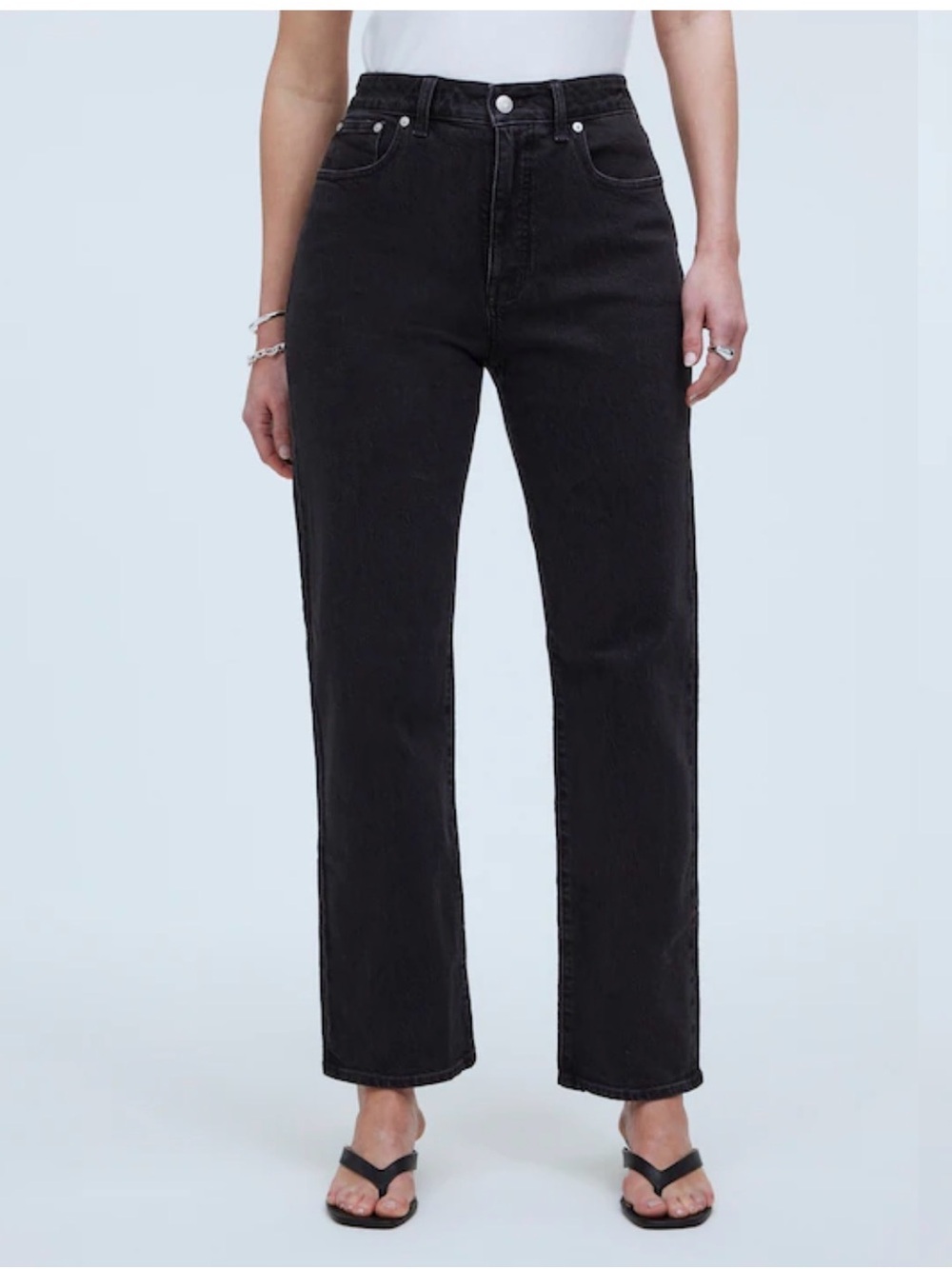 Madewell Curvy 90’s Black Straight Jeans